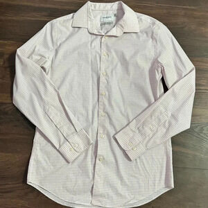 Goodfellow & Co Mens Checked Standard Fit Non-Iron Long Sleeve Dress Shirt Sz M